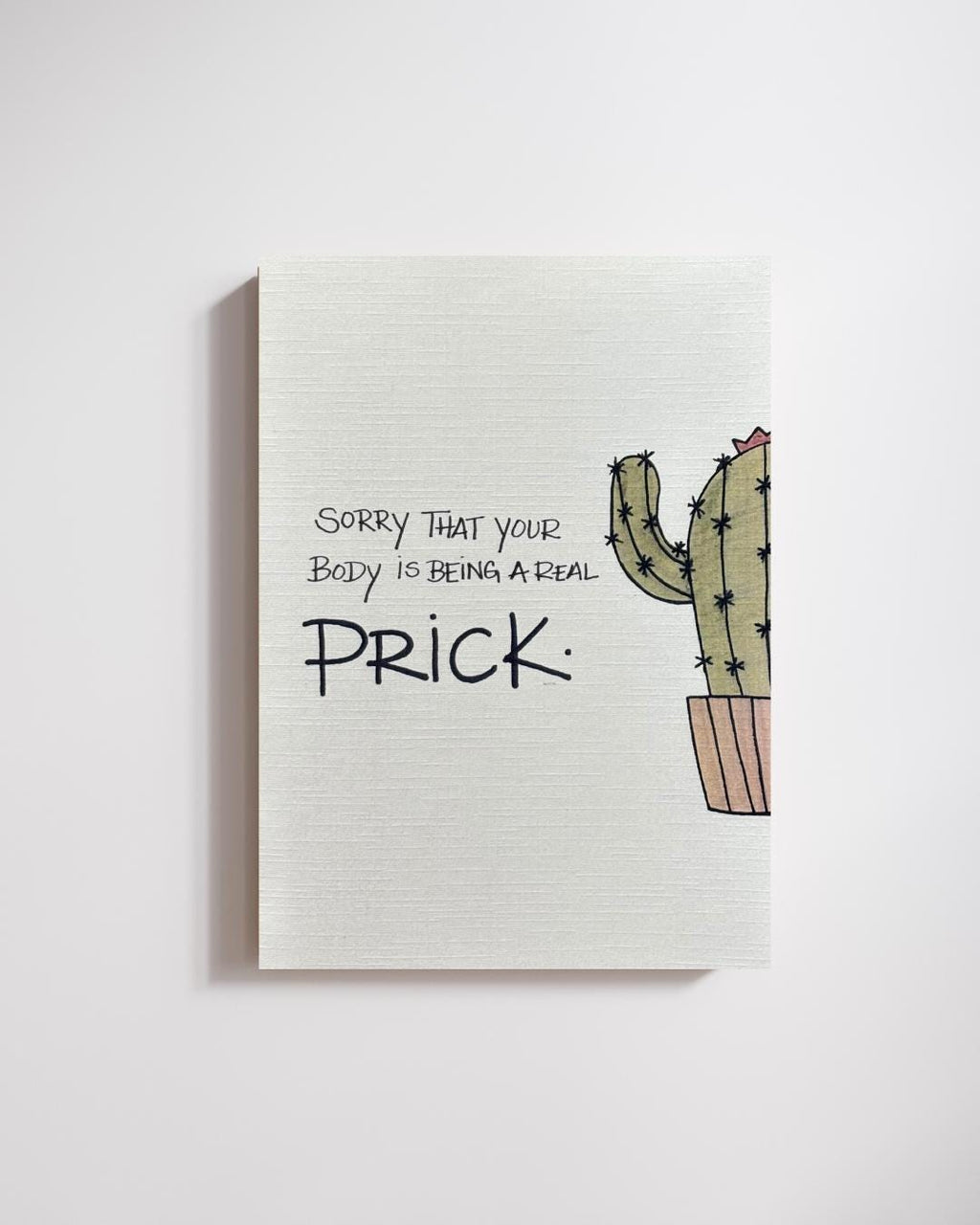 Cancer Support Greeting Card - Sorry that your body is being a real prick