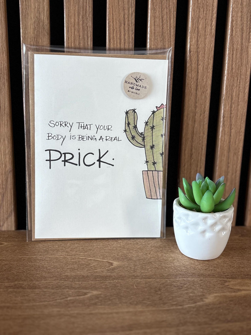 Cancer Support Greeting Card - Sorry that your body is being a real prick