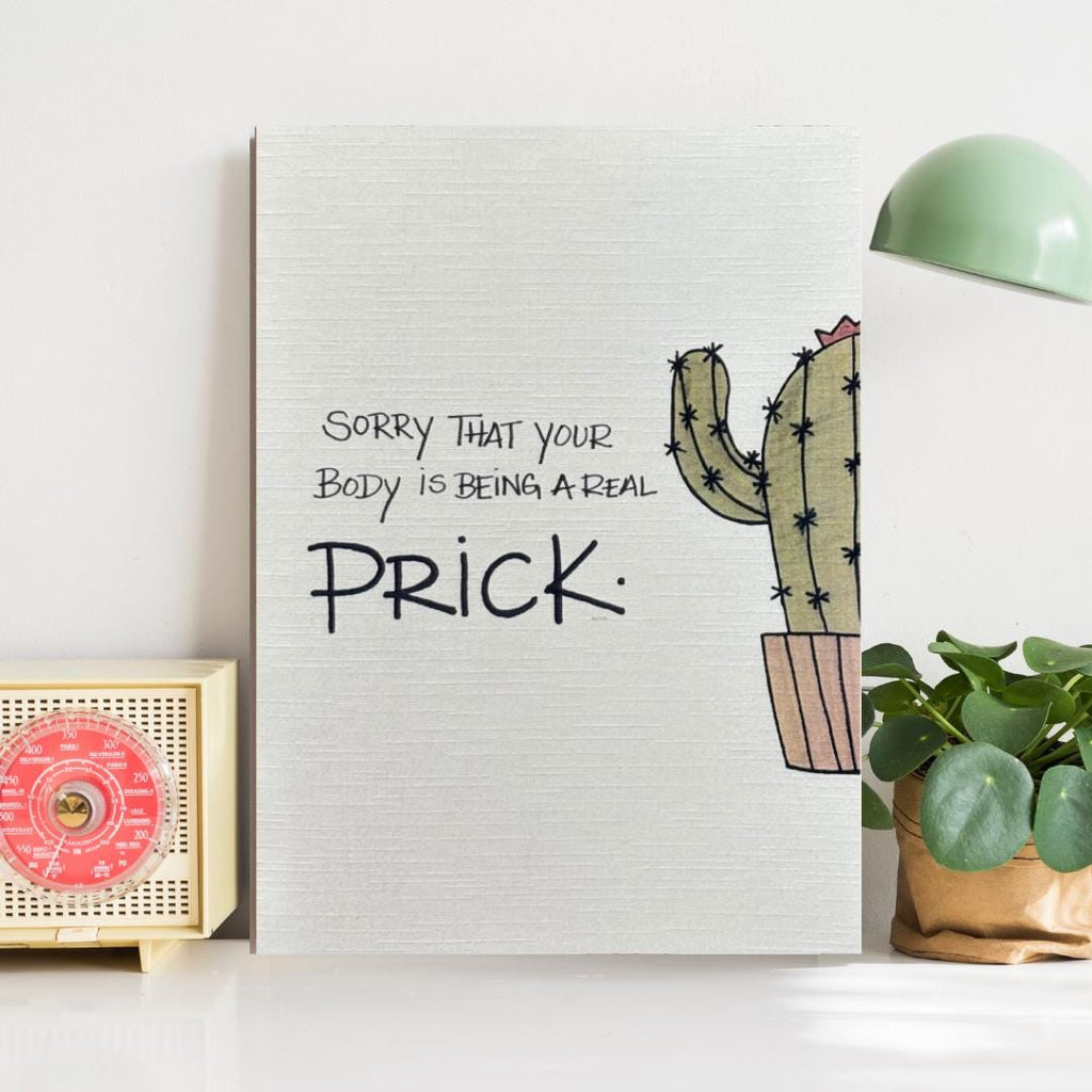 Cancer Support Greeting Card - Sorry that your body is being a real prick