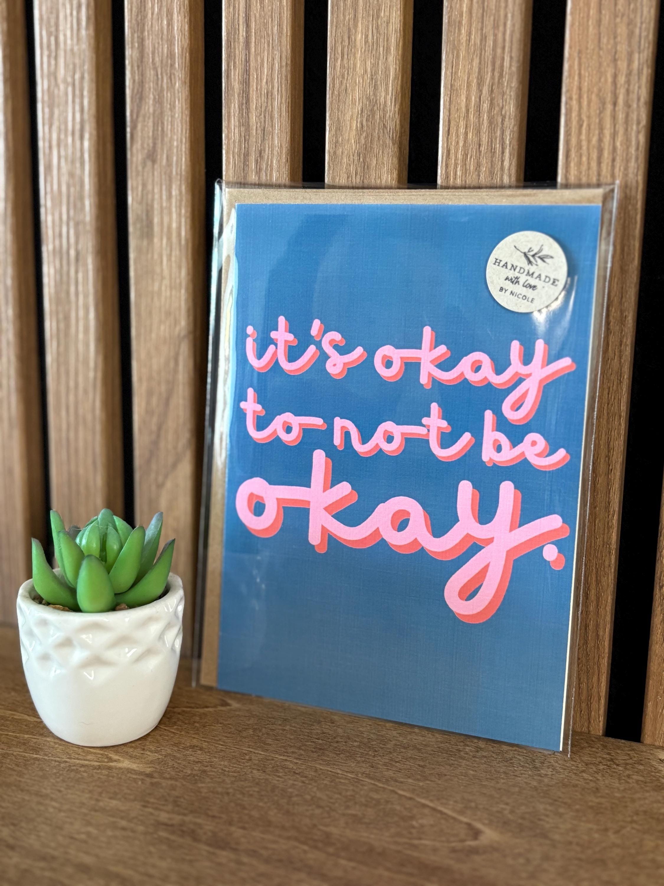 Cancer Support Card - It's okay to not be okay
