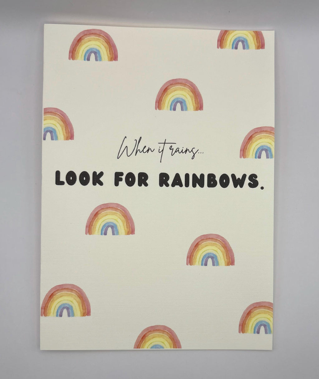 Cancer Support Card - When it rains, look for rainbows