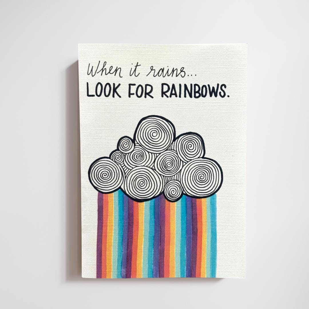 Cancer Support Card - Rainbows