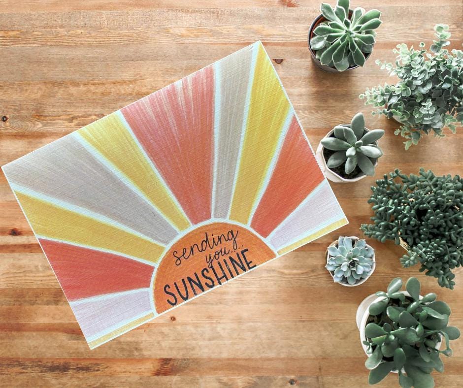 Cancer Support Card - Sunshine