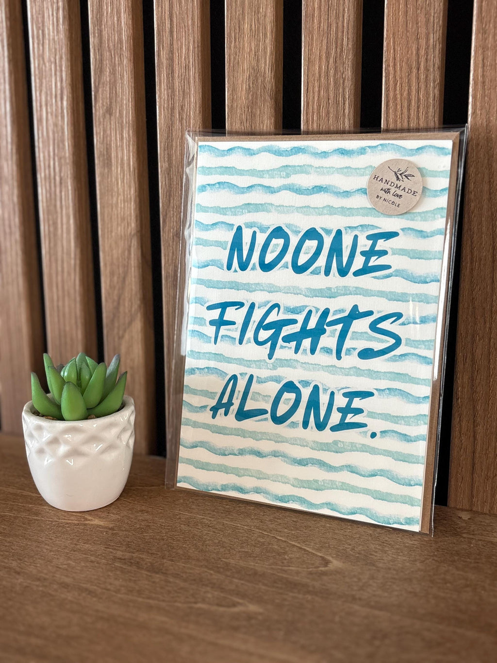 Cancer Support Card - Noone fights alone